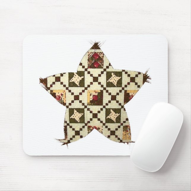 Quilt Star Mouse Mat (With Mouse)