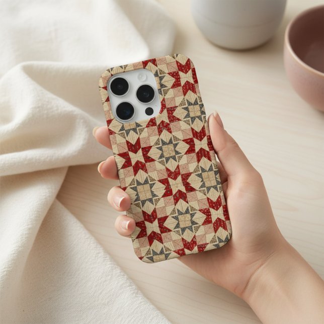 Quilt Star Phone Case Vintage Patchwork Geometric (Creator Uploaded)