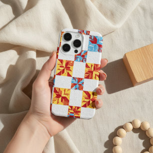 Quilt Star Phone Case Vintage Patchwork Geometric