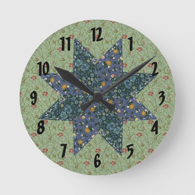 Quilt Star Wall Clock (Front)