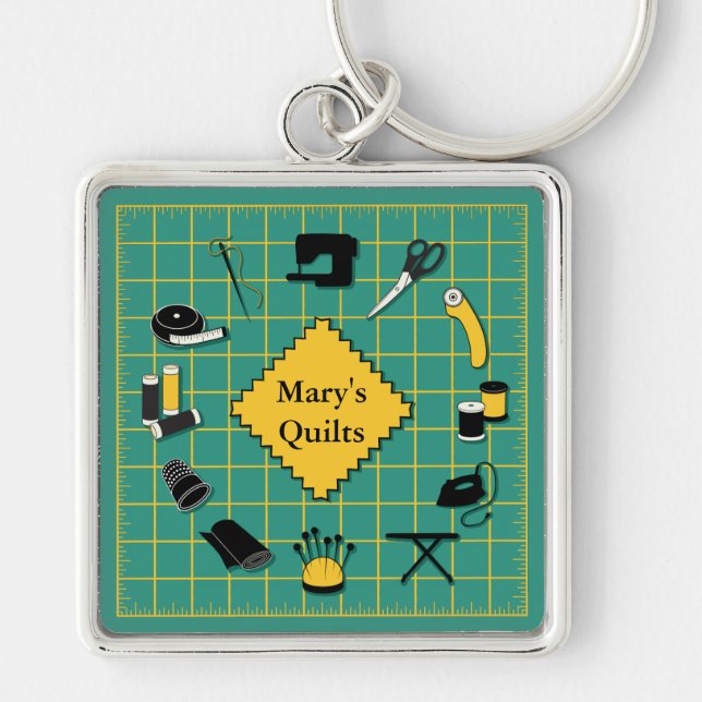 Quilt Time Customiz the Label Key Ring (Front)