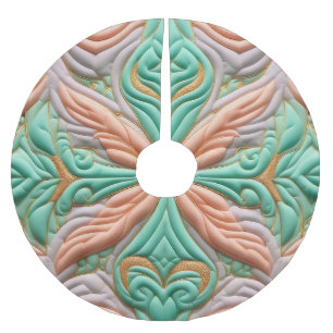 Quilted Abstract Design Brushed Polyester Tree Skirt