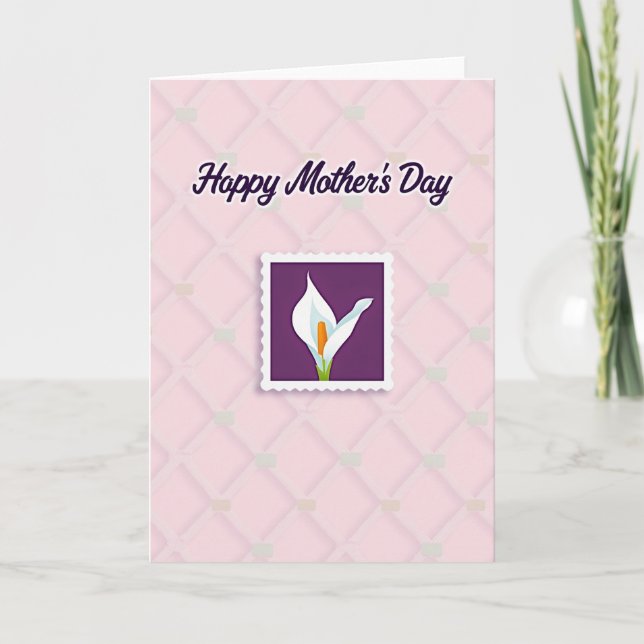 Quilted Bloom Greeting Card (Front)