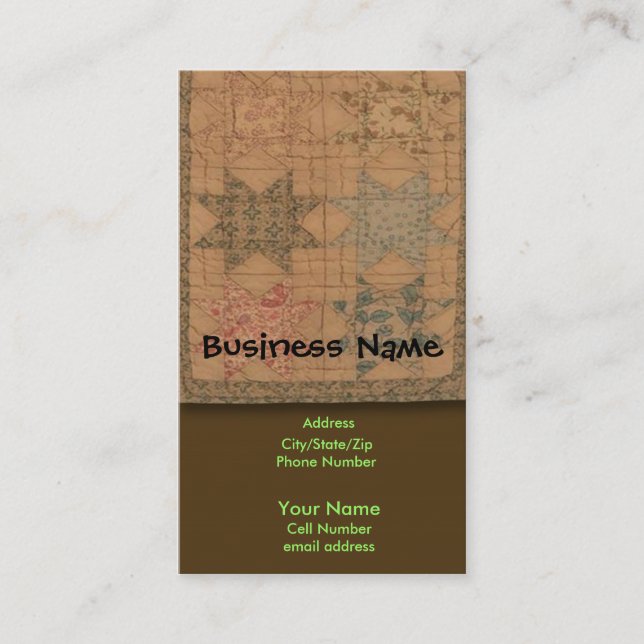 Quilted Business Card (Front)