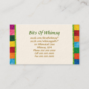 Quilted Business Card! Business Card