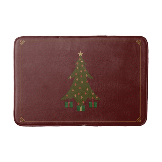 Quilted Christmas Bath Mat (Front)