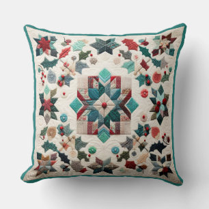 Quilted Christmas Design Cushion