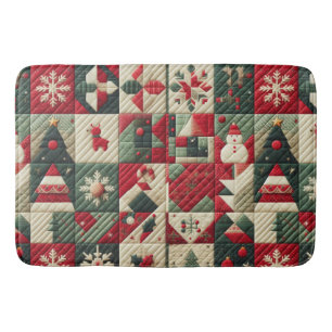 Quilted Christmas Designs Bath Mat