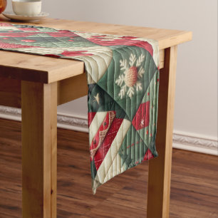 Quilted Christmas Designs Long Table Runner