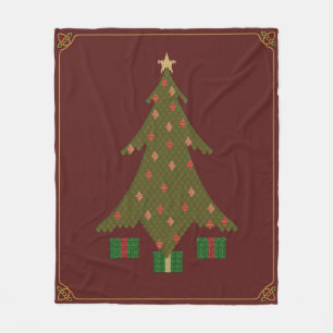 Quilted Christmas Fleece Blanket