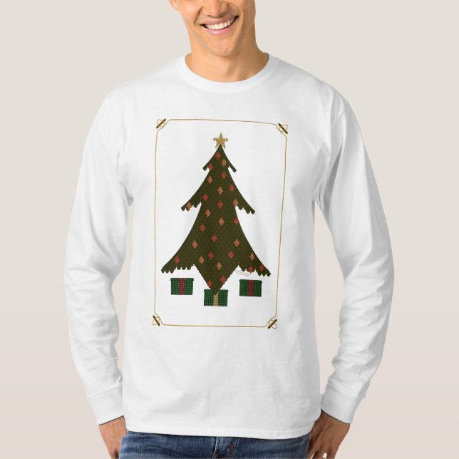 Quilted Christmas Men's Light Shirt (Front)