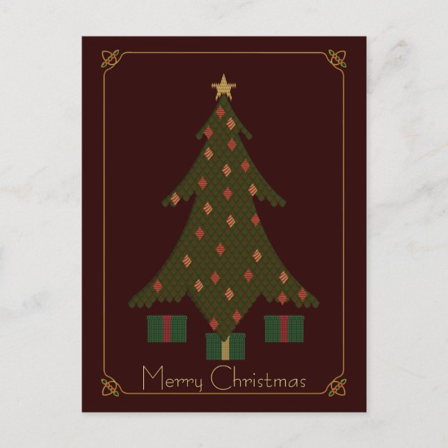 Quilted Christmas Postcard (Front)