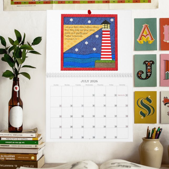 Quilted Comfort Inspirational Any Year Calendar (Creator Uploaded)