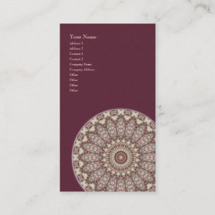 Quilted Comfort Mandala - Vertical Business Card