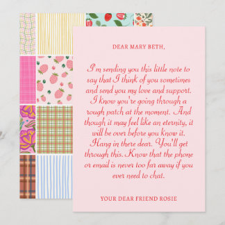 Quilted Encouragement Love Card