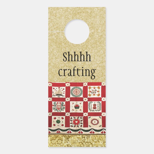 Quilted fabric  door hanger (Front)