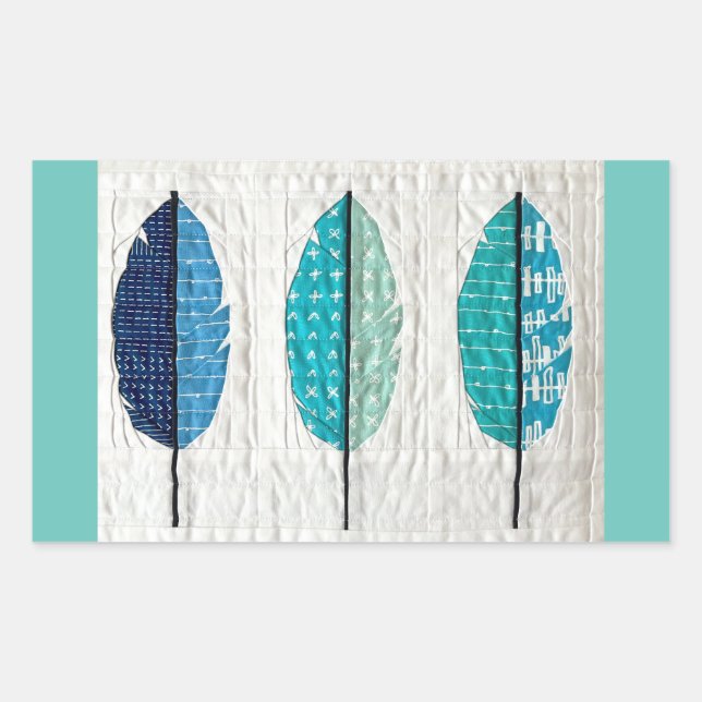 Quilted Feathers Sticker (Front)