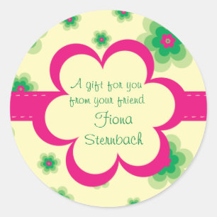 Quilted Floral Gift Sticker