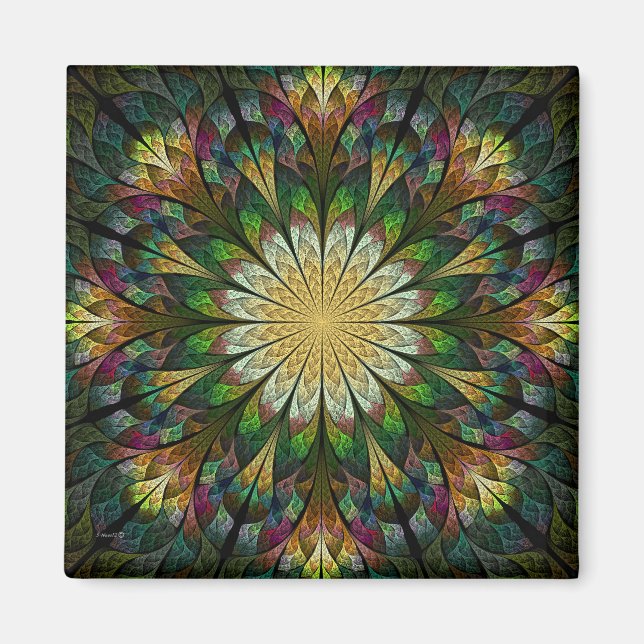 Quilted Flower Magnet (Front)