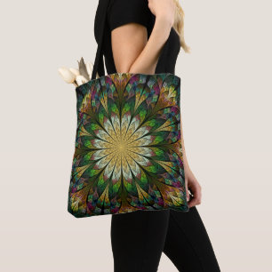 Quilted Flower Tote Bag