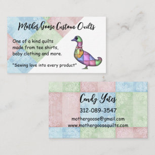 Quilted Goose Custom Sewing Business Card