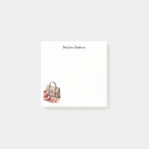 Quilted Handbag A Note From Name Notepad
