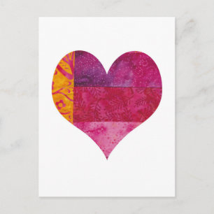 Quilted Heart Postcard