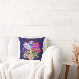 Quilted Look Flower Beautiful Cushion