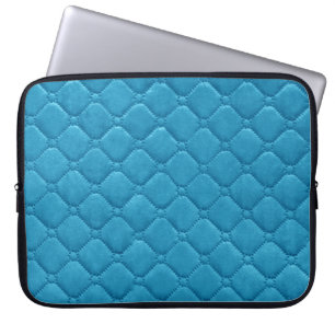 Quilted Look Turquoise Laptop Sleeve