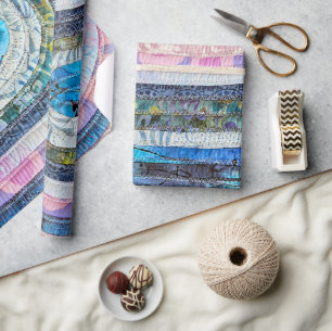 Quilted Oval Rug Design Wrapping Paper