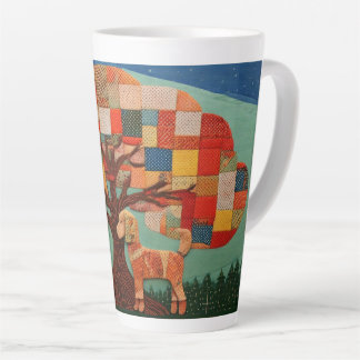 Quilted Poodle Latte Mug
