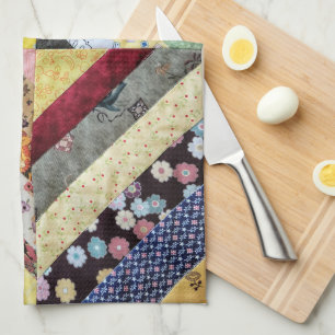 Quilted Print Pattern Tea Towel