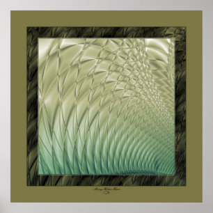 Quilted Satin Green Poster