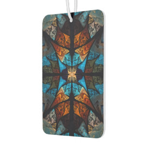 Quilted Star Abstract in Blues Car Air Freshener
