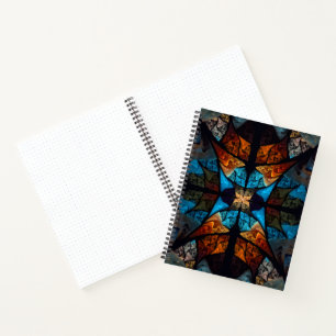 Quilted Star Abstract in Blues Notebook