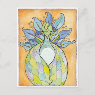 "Quilted Wings" Original Artwork Postcard