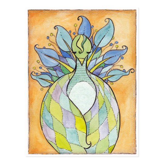 "Quilted Wings" Original Artwork Postcard