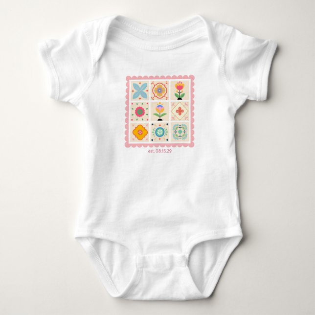 Quilted with Love Baby Bodysuit (Front)