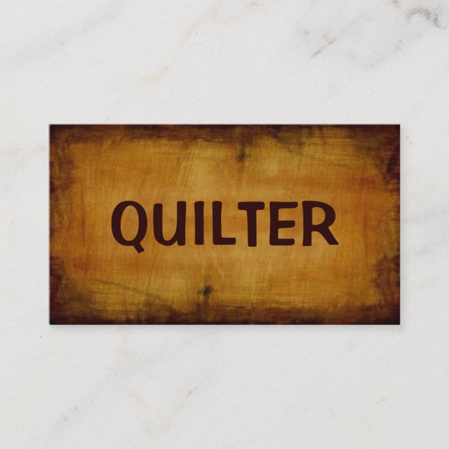 Quilter Antique Business Card (Front)