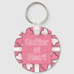 Quilter at Heart Key Ring