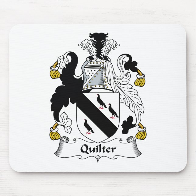 Quilter Family Crest Mouse Mat (Front)