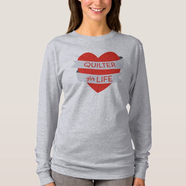 Quilter for Life Scoop-neck Sweatshirt T-Shirt (Front)