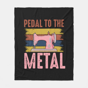 Quilter Gift Pedal To The Metal Fleece Blanket