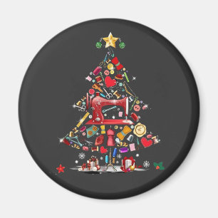 Quilter Merry Christmas Tree Quilt Block Quilting  Magnet