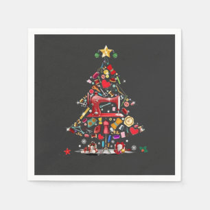 Quilter Merry Christmas Tree Quilt Block Quilting Napkin
