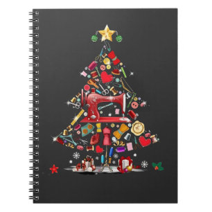 Quilter Merry Christmas Tree Quilt Block Quilting Notebook