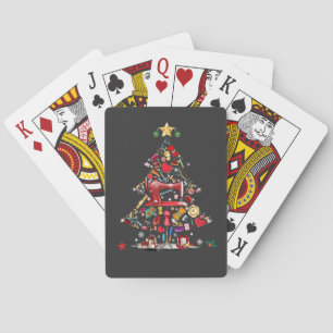 Quilter Merry Christmas Tree Quilt Block Quilting  Playing Cards