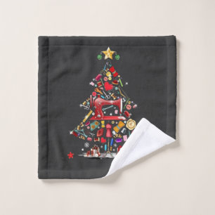 Quilter Merry Christmas Tree Quilt Block Quilting Wash Cloth