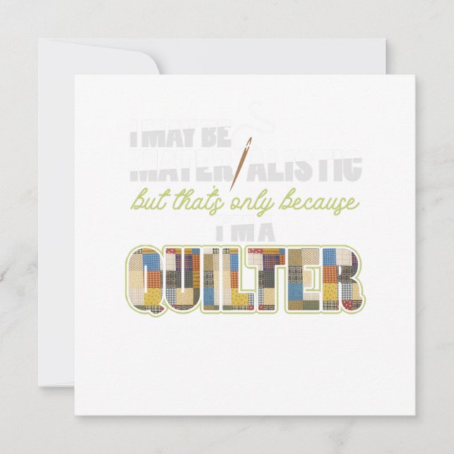 Quilter Quilting Quilt Crafting Sewing Machine Gif Invitation (Front)
