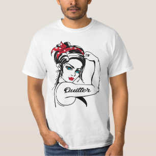 Quilter Rosie The Riveter Pin Up T-Shirt